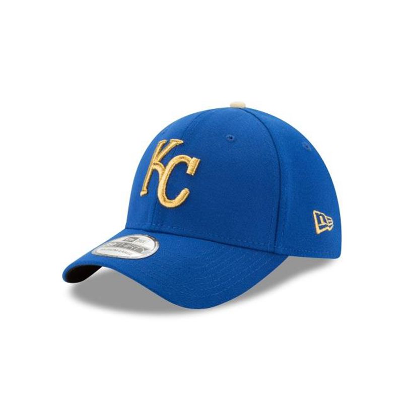 MLB Kansas City Royals Team Classic 39Thirty Stretch Fit (YAG3690) - Blue New Era Caps